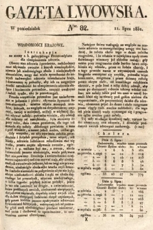 Gazeta Lwowska. 1831, nr 82
