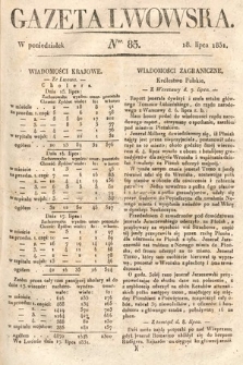 Gazeta Lwowska. 1831, nr 85