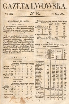 Gazeta Lwowska. 1831, nr 86