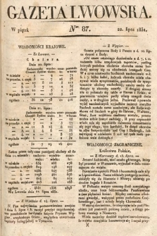 Gazeta Lwowska. 1831, nr 87