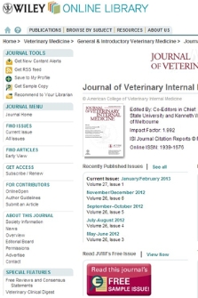 „Journal of Veterinary Internal Medicine”