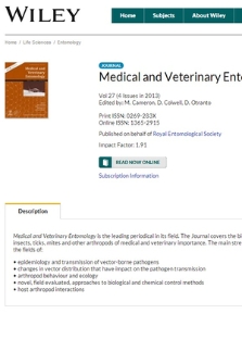 „Medical and Veterinary Entomology”