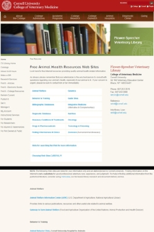 Free Animal Health Resources Web Sites