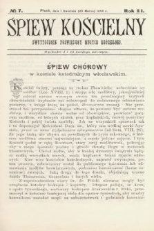 Śpiew Kościelny : dwutygodnik poświęcony muzyce kościelnej. 1898, nr 7