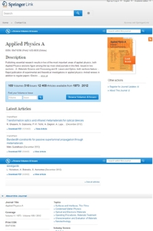 Applied Physics A: Materials Science & Processing