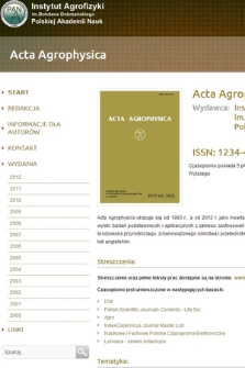 Acta Agrophysics