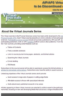 The Virtual Journals in Science & Technology