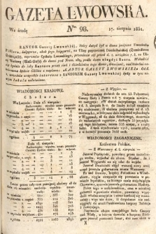 Gazeta Lwowska. 1831, nr 98