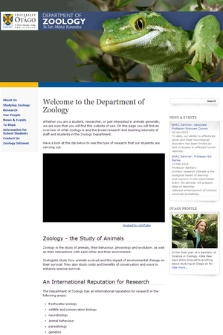 Department of Zoology : University of Otago, New Zealand
