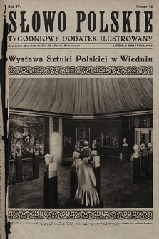 Słowo Polskie : tygodniowy dodatek ilustrowany. 1928, nr 14