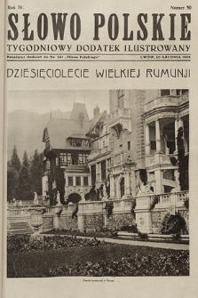 Słowo Polskie : tygodniowy dodatek ilustrowany. 1928, nr 51