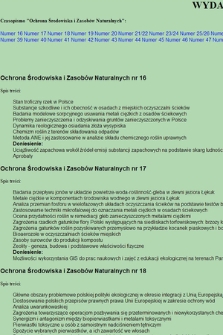 Ochrona Środowiska i Zasobów Naturalnych