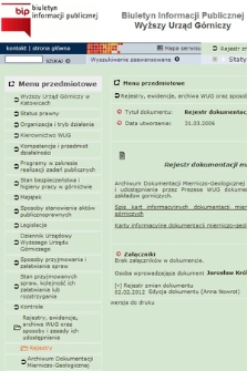 Rejestr dokumentacji mierniczo-geologicznych zlikwidowanych zakładów górniczych