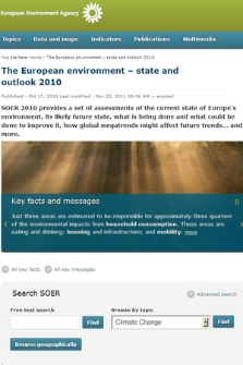Raport o stanie środowiska Europy SOER 2010 / The European environment – state and outlook 2010 — EEA
