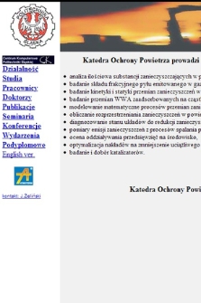 Katedra Ochrony Powietrza