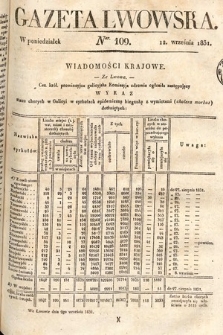 Gazeta Lwowska. 1831, nr 109