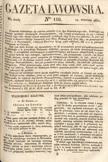 Gazeta Lwowska. 1831, nr 110