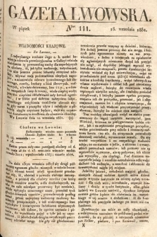 Gazeta Lwowska. 1831, nr 111