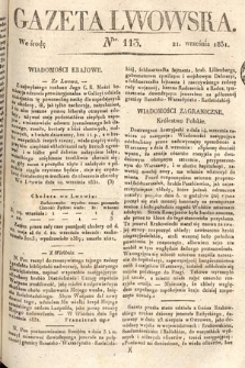 Gazeta Lwowska. 1831, nr 113