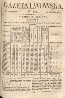 Gazeta Lwowska. 1831, nr 115