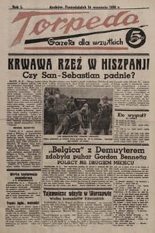 Torpeda : gazeta dla wszystkich. 1936.09.14