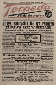 Torpeda : gazeta dla wszystkich. 1936.09.20