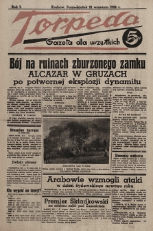 Torpeda : gazeta dla wszystkich. 1936.09.21
