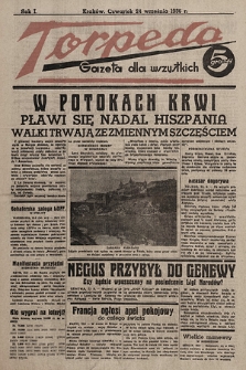 Torpeda : gazeta dla wszystkich. 1936.09.24