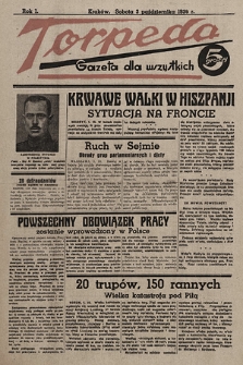 Torpeda : gazeta dla wszystkich. 1936.10.03