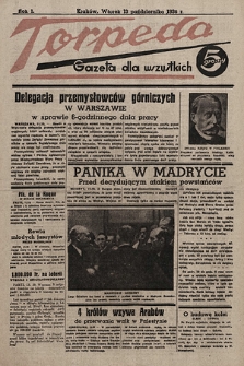 Torpeda : gazeta dla wszystkich. 1936.10.13