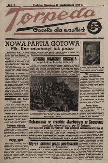 Torpeda : gazeta dla wszystkich. 1936.10.18
