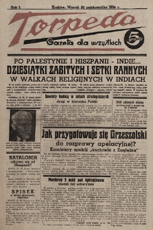 Torpeda : gazeta dla wszystkich. 1936.10.20
