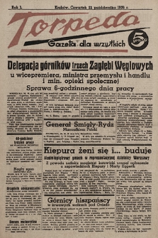 Torpeda : gazeta dla wszystkich. 1936.10.22