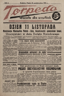 Torpeda : gazeta dla wszystkich. 1936.10.23