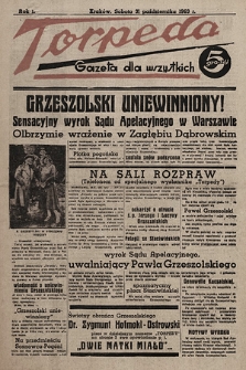 Torpeda : gazeta dla wszystkich. 1936.10.31