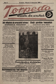 Torpeda : gazeta dla wszystkich. 1936.11.03
