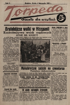 Torpeda : gazeta dla wszystkich. 1936.11.04