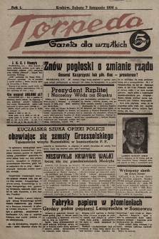 Torpeda : gazeta dla wszystkich. 1936.11.07