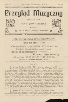 Przegląd Muzyczny : dwutygodnik poświęcony muzyce. 1910, nr 22