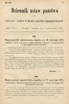 Dziennik Ustaw Państwa dla Królestw i Krajów w Radzie Państwa Reprezentowanych. 1877, cz. 32