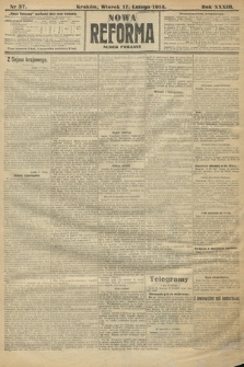 Nowa Reforma (wydanie poranne). 1914, nr 37