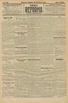 Nowa Reforma (wydanie popołudniowe). 1914, nr 237