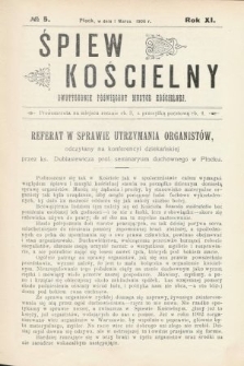 Śpiew Kościelny : dwutygodnik poświęcony muzyce kościelnej. 1906, nr 5