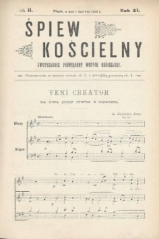 Śpiew Kościelny : dwutygodnik poświęcony muzyce kościelnej. 1906, nr 11