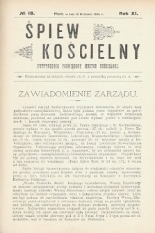 Śpiew Kościelny : dwutygodnik poświęcony muzyce kościelnej. 1906, nr 18
