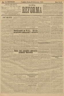 Nowa Reforma. 1923, nr 73