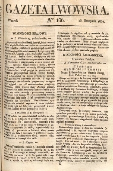 Gazeta Lwowska. 1831, nr 136