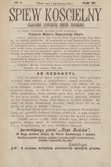 Śpiew Kościelny : czasopismo poświęcone muzyce kościelnej. 1901, nr 1