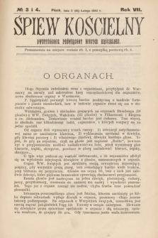 Śpiew Kościelny : dwutygodnik poświęcony muzyce kościelnej. 1902, nr 3 i 4