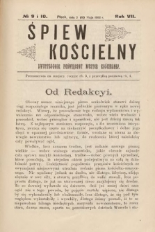 Śpiew Kościelny : czasopismo poświęcone muzyce kościelnej. 1902, nr 9 i 10